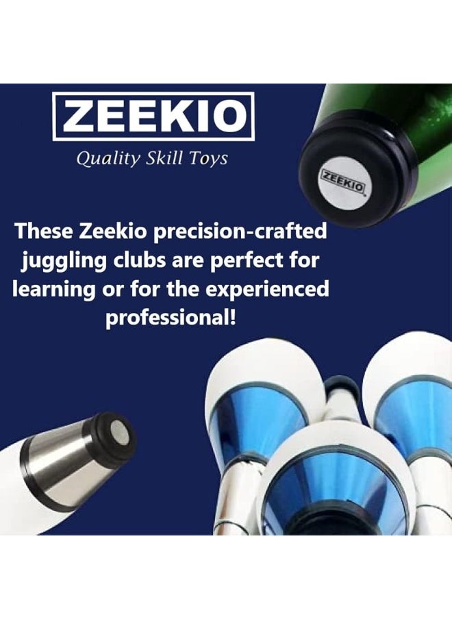 Zeekio Zeekio Pegasus Juggling Club Set - Premium Quality - Beginner to Pro - Set of 3 (Purple/Green/Gold)  - Image 5