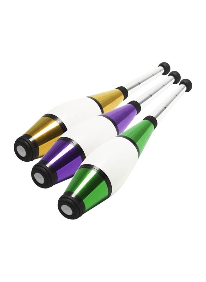 Zeekio Zeekio Pegasus Juggling Club Set - Premium Quality - Beginner to Pro - Set of 3 (Purple/Green/Gold)  - Image 2