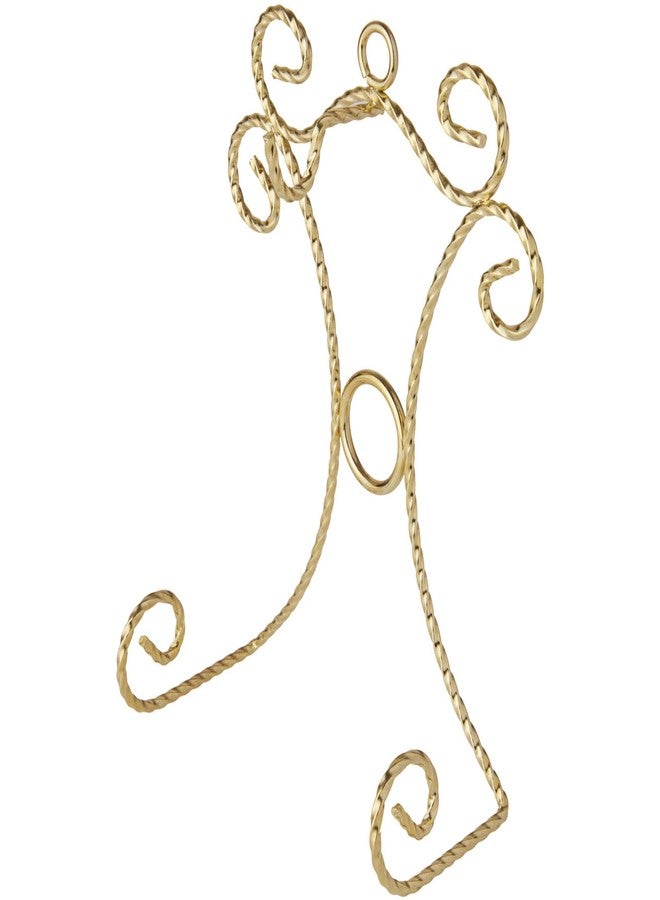 Bard's Shiny Gold-toned Wall Mountable Cup and Saucer Hanger, 7.25" H x 5" W x 2.75" D, Pack of 2