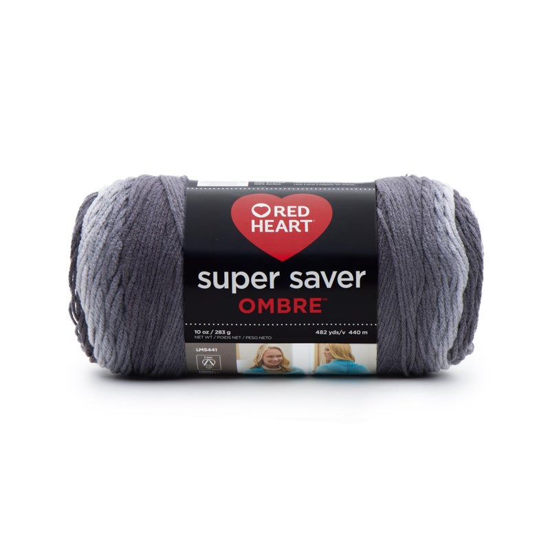 RED HEART E305.3964 Super Saver Ombre Yarn, Polo - Image 2