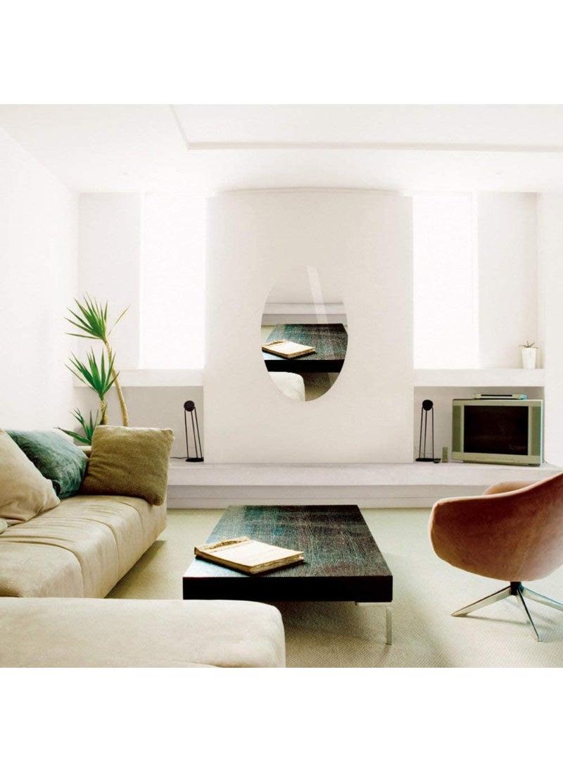 TOPHAVEN TOPHAVEN Flexible Mirror Sheets Self-Adhesive Plastic Mirror Tiles Non-Glass Mirror Stickers for Home Decoration  - Image 4