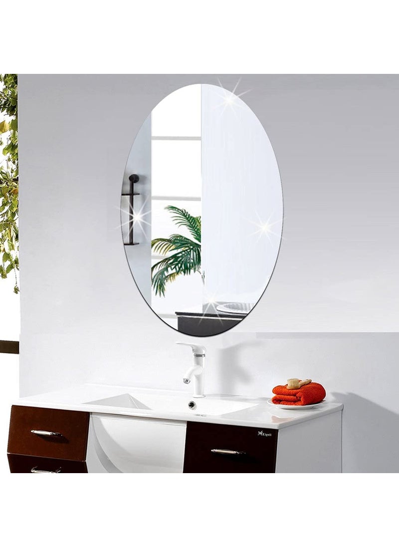 TOPHAVEN TOPHAVEN Flexible Mirror Sheets Self-Adhesive Plastic Mirror Tiles Non-Glass Mirror Stickers for Home Decoration  - Image 2