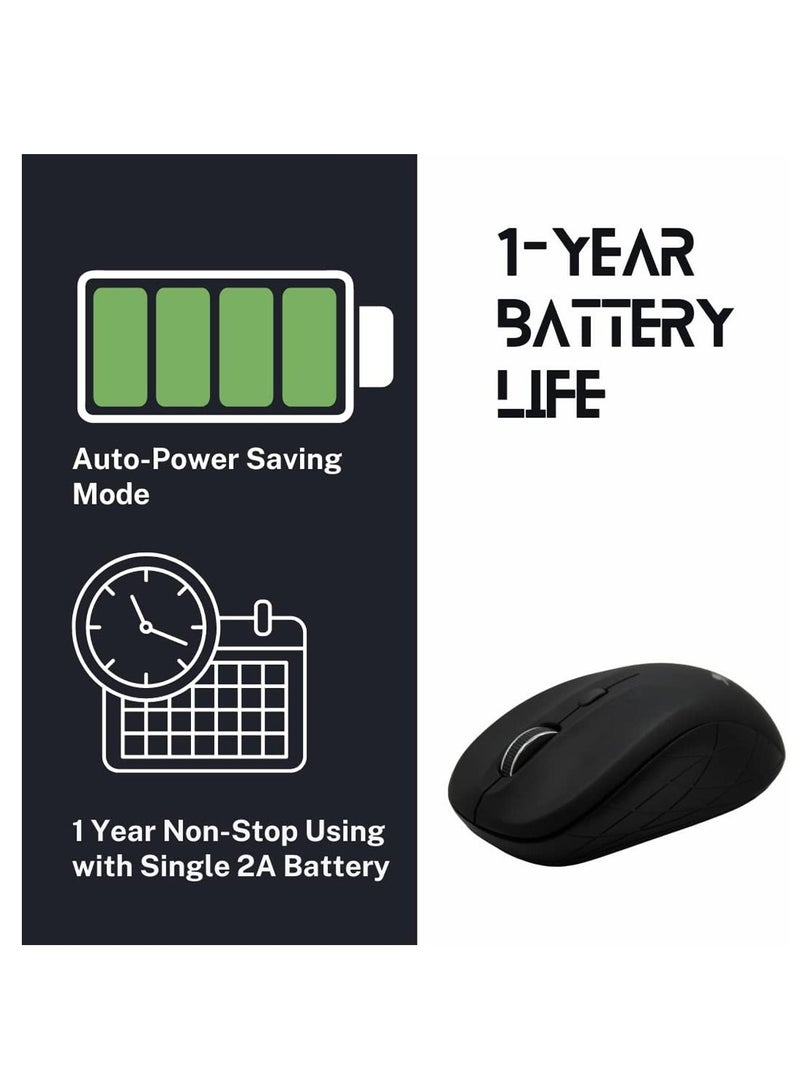 GF-2910 Wireless Optical Mouse With 2.4 GHz with USB Mini Receiver Black - Image 4