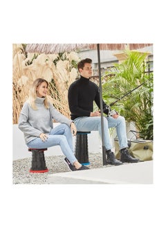 Generic Camping Fishing Height Adjustable Portable Plastic Folding Stool Collapsible Telescoping Seat Chair  - Image 2