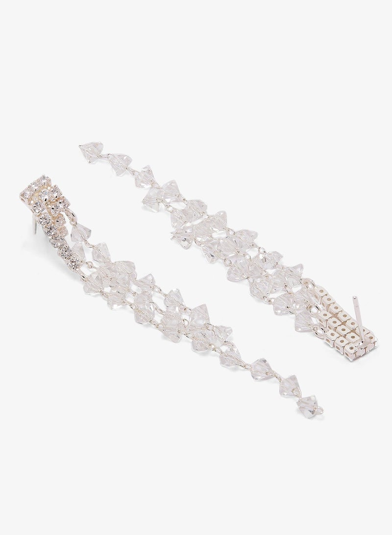 Ella Limited Edition Rhinestone Diamonte Drop Down Earrings - Image 3