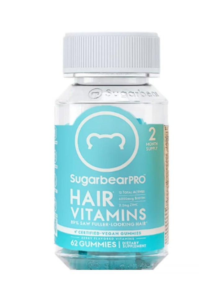 شوجر بير برو فيتامينات الشعر SugarBear 62 علكة - Image 1