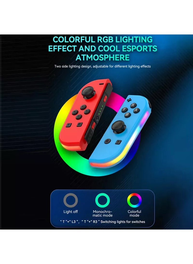 Rock Pow Wireless Controller for Nintendo Switch, L/R Controllers Replacement Compatible with Nintendo Switch/Lite/OLED, Joystick  with Wake-up/Screenshot/Dual Vibration/Motion Control Function With RGB light - Image 5