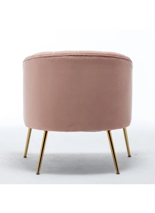ALWASIT HOME - Demetrius Single Seater Sofa Luxurious Design With Premium Fabric Best For Living Room For Hotel Velvet Fabric - Pink - Image 1