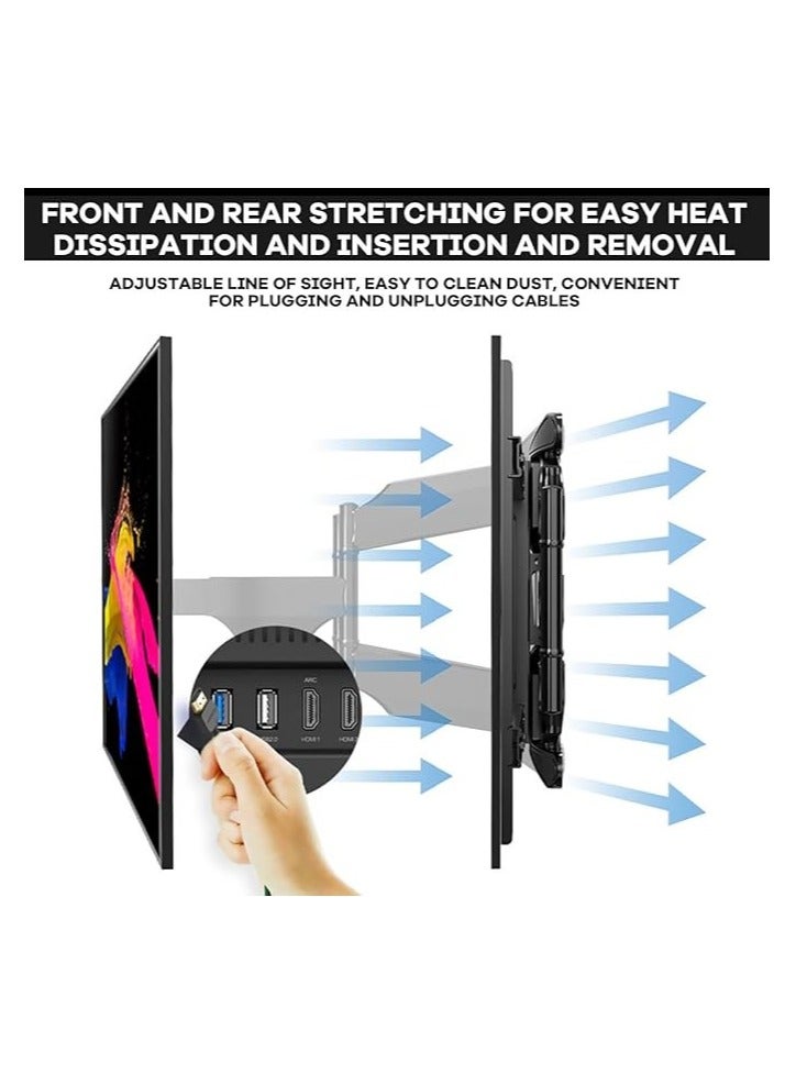 ان بي ايرجونوميك NB ERGONOMIC NB-P65 Wall Mounted TV Bracket – Full Motion Adjustable Steel Mount for 55–85 Inch TVs | Heavy Duty Swivel & Tilt | 360° Rotation - Image 5