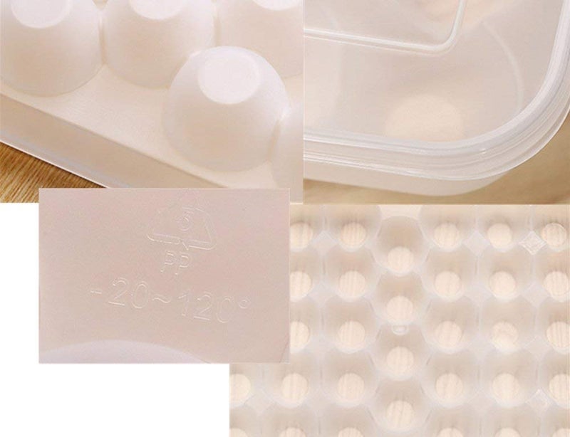 SNAPSHOPECOM Plastic Refrigerator Storage Box 24 Grids Plastic Egg Box Eggs Case Organizer Holder Container Dispenser Tray for Refrigerator Capacity Single Layer24 1 pcs - Image 2