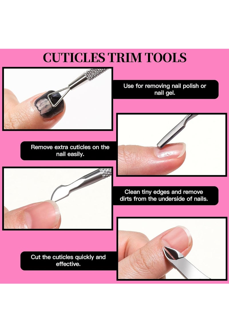 FANDAMEI FANDAMEI Nail Care Tool Kit, Nail Files 100/180, Nail Buffer Block, Cuticle Nippers, Cuticle Trimmer, Cuticle Pusher, Nail Lifter for Ingrown Toenails, Nail Tools, Nail Kit, Pedicure & Manicure Tools  - Image 4
