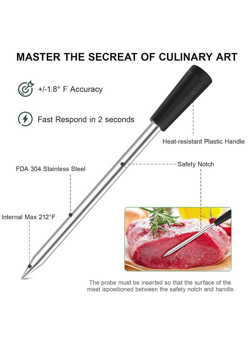 SYOSI 300FT Smart Meat Thermometer Wireless - Monitor Your BBQ with Ease! Bluetooth Meat Thermometer for Grilling and Smoking - Extended 16-Hour Probe Life - Image 5