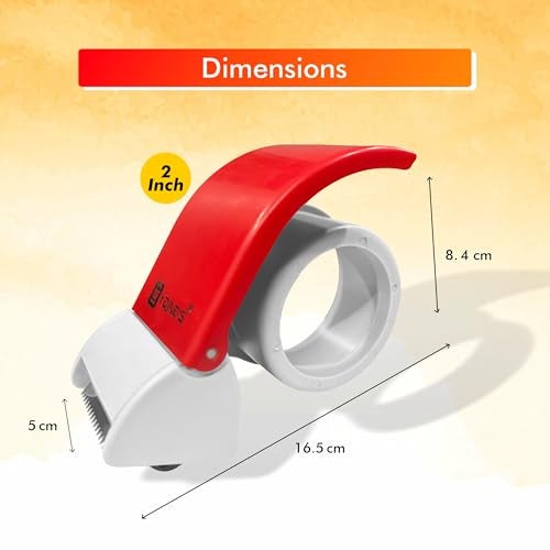 YAJNAS 2 Inch Tape Dispenser Handy for Packing Packages Lightweight Ergonomic Industrial Heavy Duty Handy Tape Cutter for Couriers Pack of 1 - Image 2
