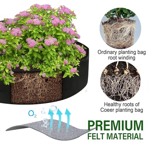 ZtohPyo 2-Pack 15 Gallon Grow Bags,Round Fabric Raised Garden Beds with 2 Handles,Durable Garden Planter Cloth Pots Container to Grow Vegetables for Outdoor Plants - Image 5