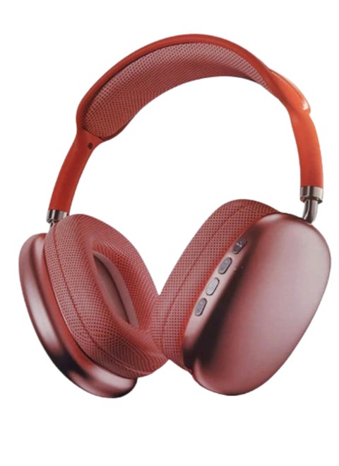 P9 Pro Max Immersive Active Noise Cancelling Over-Ear Headphones, Epitome of Cutting-Edge Design and Premium Sound Quality. Elevate Your Listening Experience, Fusion of Style and Comfort (RED)