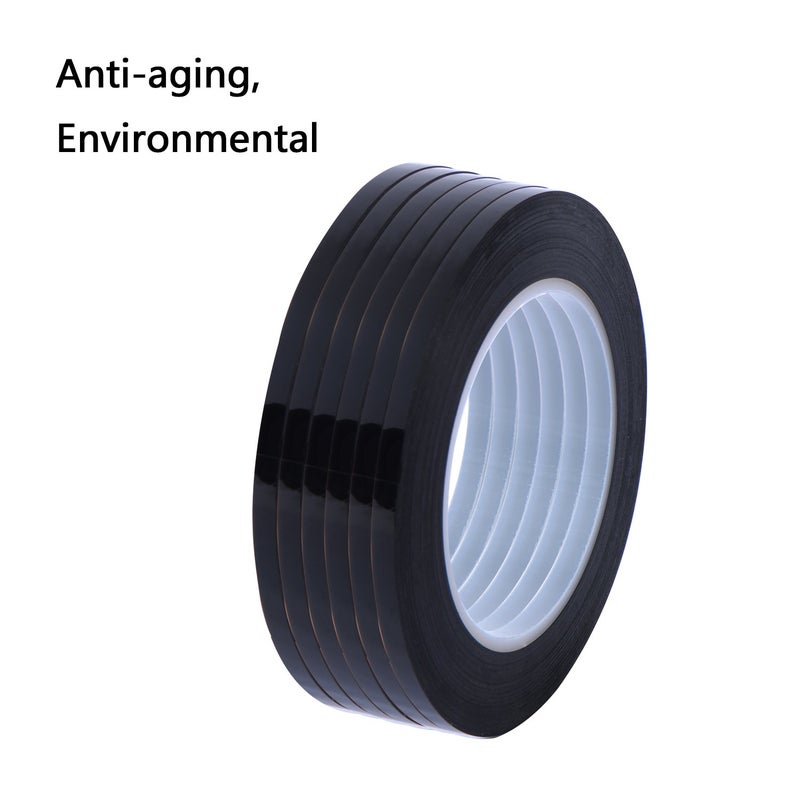 Outus شريط الرسم الجرافيكي أوتوس 6 عبوات عرض 3 مم شريط تحديد الشبكة شريط لوح أبيض شريط شبكي لاصق شريط فنان، أسود - Image 4