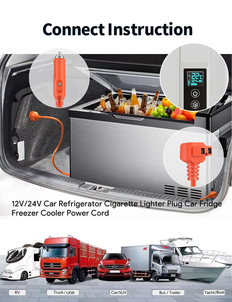 Tonton 16AWG 12V/24V DC Power Cord Cable 11.6FT 3.5M for Car Refrigerator Compatible with Alpicool, Bodega, Euhomy, BougeRV, ARB, Dometic, ICECO, Setpower, JoyTutus Portable Fridge Freezer Compressor Cooler - Image 4