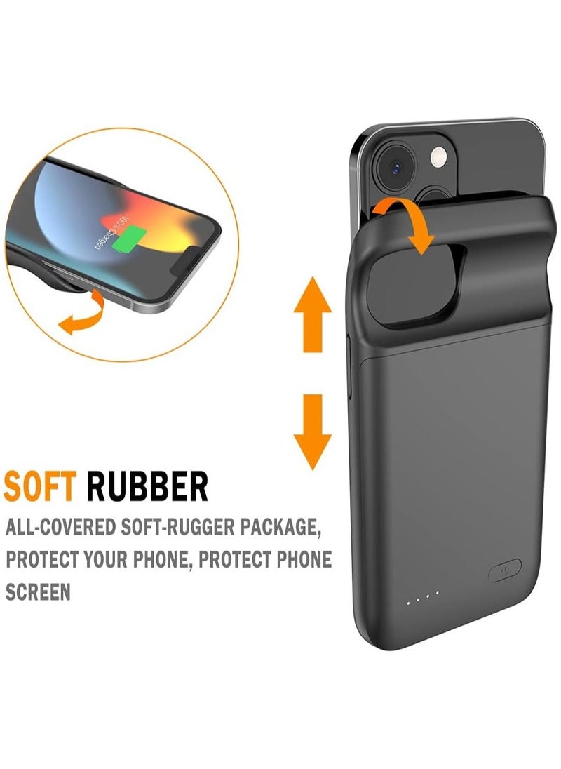 Raxoom ELTERAZONE for iPhone 13 Pro Max/12 Pro Max Battery Case,4800mAh Support SYNC Data Wired Headset External Backup Portable Pack Battery Charger Case for iPhone 13 Pro Max/12 Pro Max-6.7 inch - Image 4