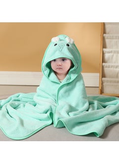 Cartoon Coral Fleece Baby Hooded Bath TowelOpen-eyed green elephant embracing Open-eyed green elephant embracing