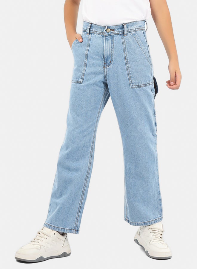 EGY WEAR Boys Light Blue Jeans Pants - Image 1