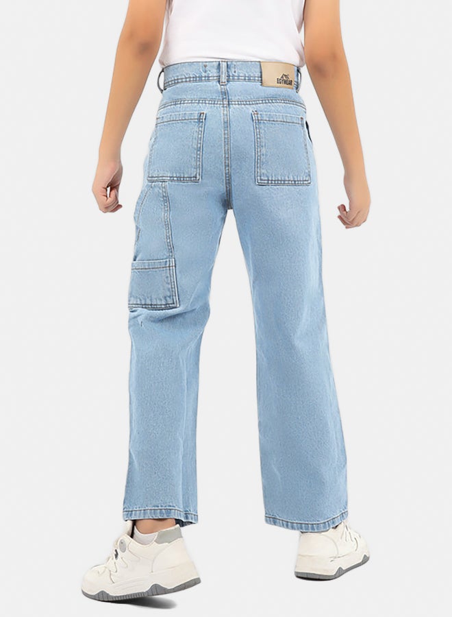 EGY WEAR Boys Light Blue Jeans Pants - Image 3