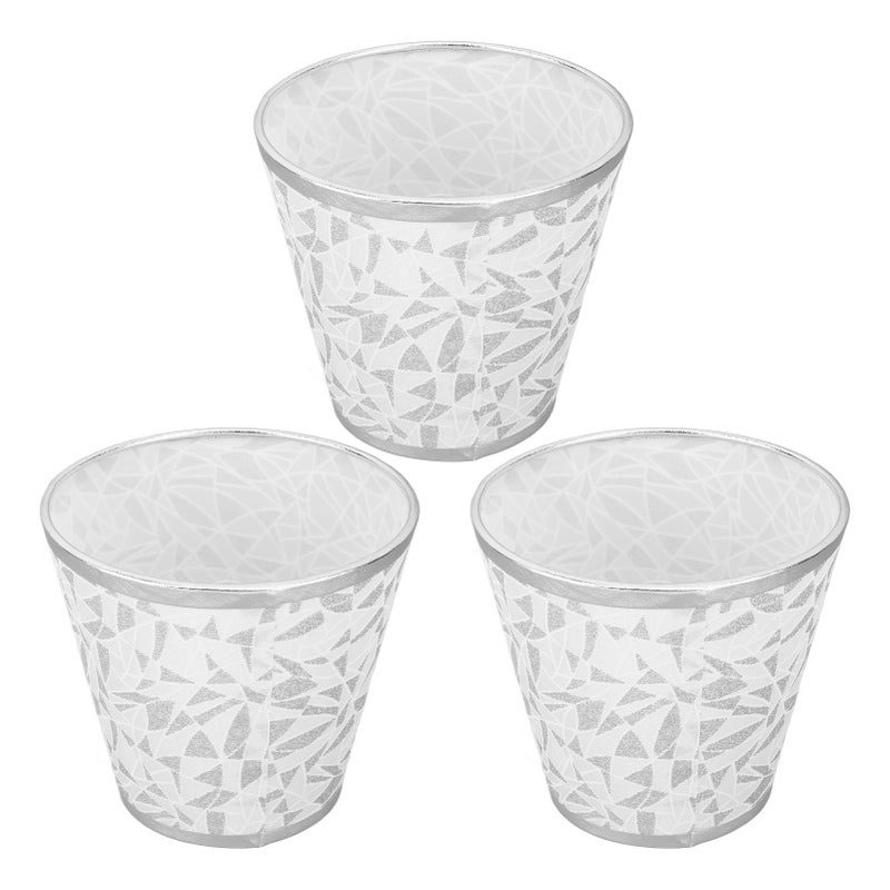 Cloth Lampshade Clip On Design Modern Barrel Fabric Lamp Shades for E14 Bulb Chandelier Wall Lamp 3pcs Silver - Image 4