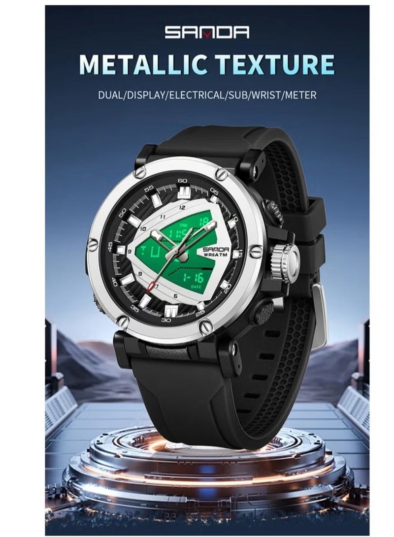 Sanda Men's Fashionable Sports Waterproof Electronic Quartz Watch - Image 2