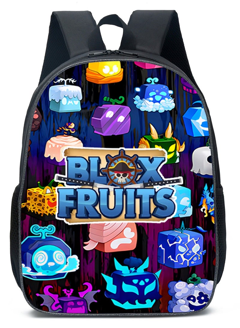 Blox Fruits Cartoon Backpack Student School Bag