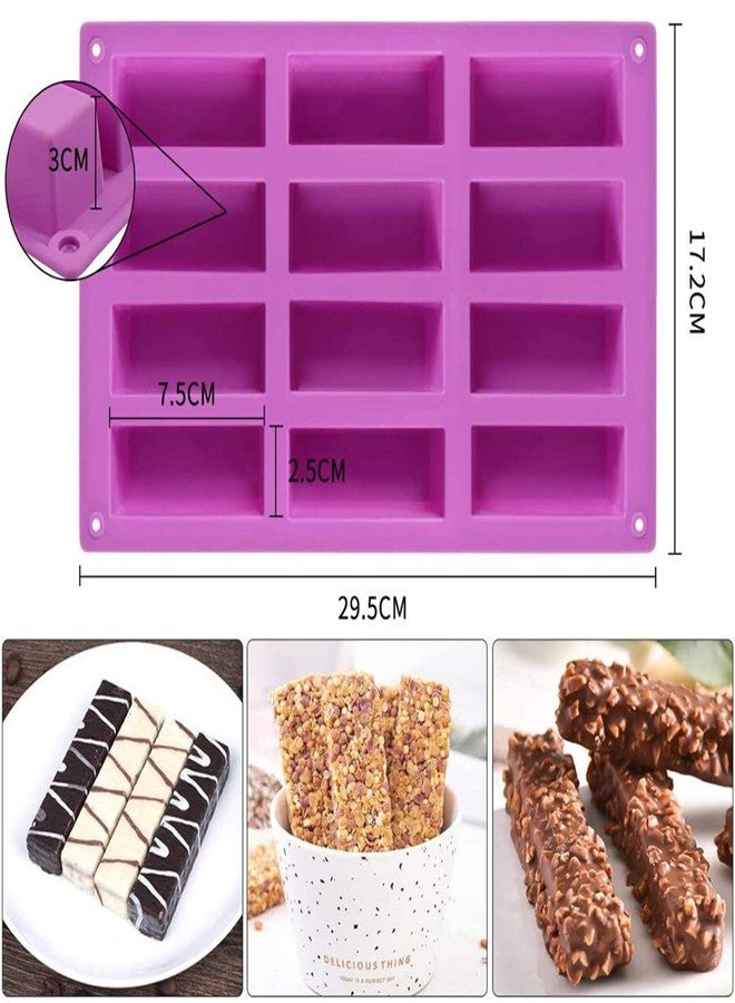 FantasyDay 12 Cavity Cubic Soap Shape Silicone Baking Mold, Anniversary Birthday Tray-Wedding Festival Party Silicone Cake Mold for Muffin Brownie Cornbread Candy Chocolates Butter Soap Gummy Bread - Image 4