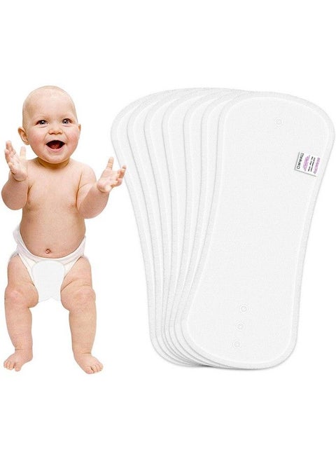 Cloth Daiper For Inserts Natures Cloth Diaper Liner Wetfree Reusable Washable Cotton Diaper Nappy Inserts For Baby Cloth Diapers(Set Of 7)(Polar Fleece4 Layer)