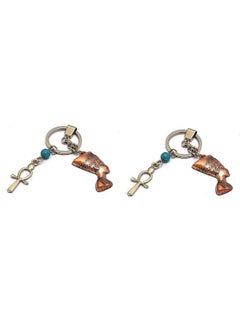 2 pieces Burnt Red with ankh key