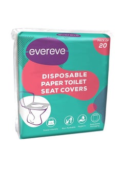 Disposable Paper Toilet Seat Covers for Women & Men, 20 sheets, No toilet-borne diseases, Water-resistant, Comfortable & hygienic, Easy to carry & use, Eco-friendly, Must for outdoors