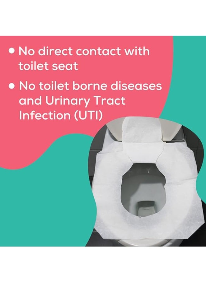 Evereve - Disposable Paper Toilet Seat Covers for Women & Men, 20 sheets, No toilet-borne diseases, Water-resistant, Comfortable & hygienic, Easy to carry & use, Eco-friendly, Must for outdoors - Image 1