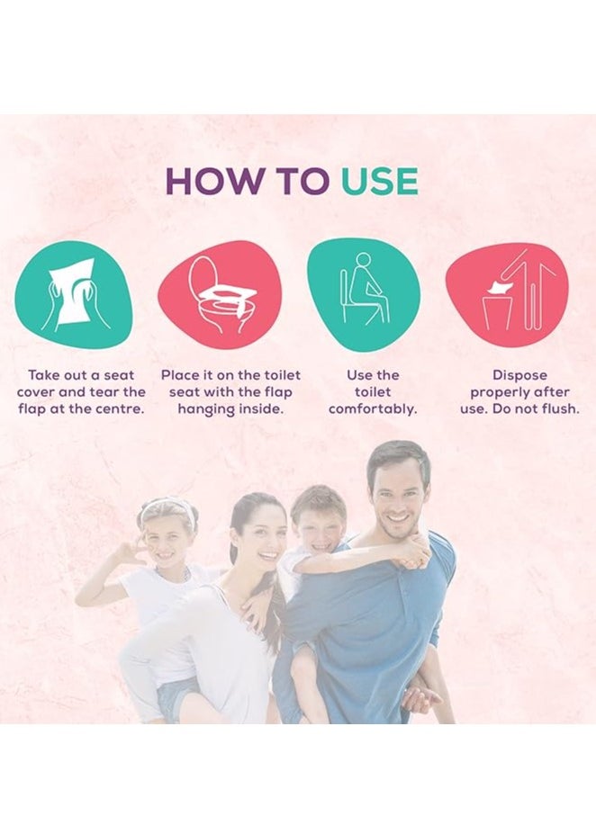 Evereve - Disposable Paper Toilet Seat Covers for Women & Men, 20 sheets, No toilet-borne diseases, Water-resistant, Comfortable & hygienic, Easy to carry & use, Eco-friendly, Must for outdoors - Image 1
