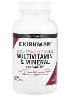 Kirkman Labs Children's Chewable Multivitamin & Mineral with 5-MTHF 120 Tablets 