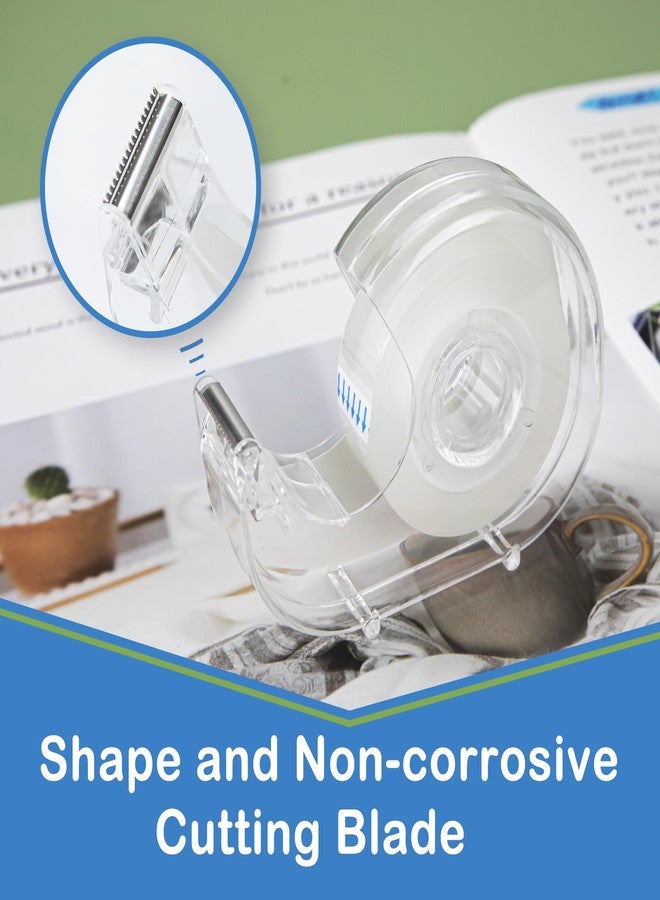 JEFURE 36 Pcs Transparent Tape with Dispenser, 0.7 in x 1000 in Clear Tapes and Refillable Dispensers, Office Tape Rolls with Dispenser Bulk for Craft Jobs, Gift Wrapping, Repairing, Home and School - Image 3