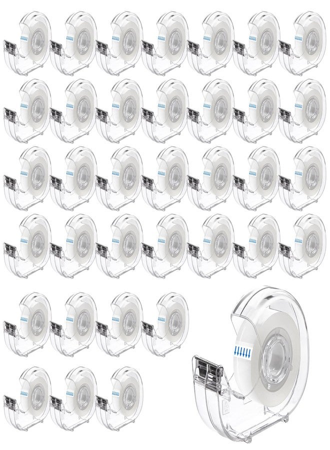 JEFURE 36 Pcs Transparent Tape with Dispenser, 0.7 in x 1000 in Clear Tapes and Refillable Dispensers, Office Tape Rolls with Dispenser Bulk for Craft Jobs, Gift Wrapping, Repairing, Home and School - Image 1