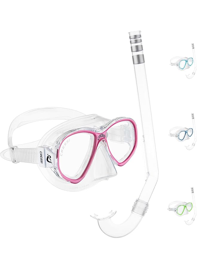 Cressi Unisex Youth Combo Set Perla Jr + Minigringo Diving Mask And Snorkel - Image 1