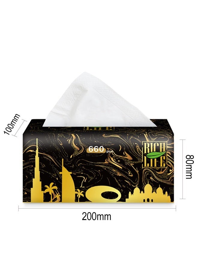 Pack of 5 Multipurpose Use Thick 5 Ply Fragrance Free and Dye Free Tissues 660 Sheets Per Packet Family Pack Facial Tissues Gentle on Skin Lint Free Soft and High Absorbency Paper Towels Ideal for Home Office Travel - pzsku/ZBC913FB0C85E5CE59756Z/45/_/1733485120/9ef16354-eaec-4822-a1ac-c7598a0deb63