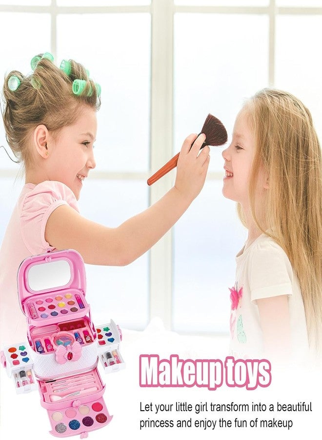 PLUSPOINT Kids Makeup Suitcase Kit for Girl, Washable Makeup Set for Girls, Toys Children Play Makeup Kit with Folding Case Birthday Gifts for Age 4 5 6 7 8 Year Old Dream Beauty Makeup Set for Girls - Image 5