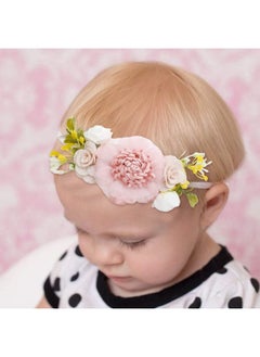 mligril mligril Baby Girl Floral Headbands Set - 3pcs Flower Crown Elastic Hairband Newborn Toddler Hair Accessories Gifts for Girls (1-6 years old)  - Image 2