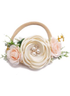 mligril mligril Baby Girl Floral Headbands Set - 3pcs Flower Crown Elastic Hairband Newborn Toddler Hair Accessories Gifts for Girls (1-6 years old)  - Image 5