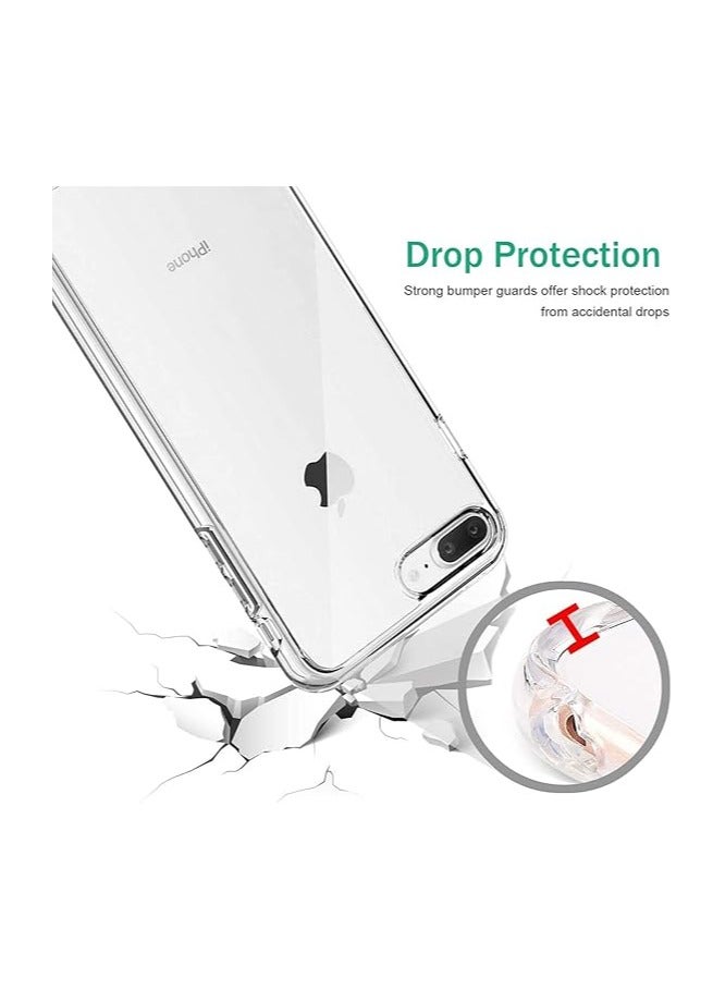فواتير غطاء خلفي شفاف مرن ضد الصدمات لهاتف iPhone 8 PLUS – غطاء من TPU نحيف للحماية - Image 2
