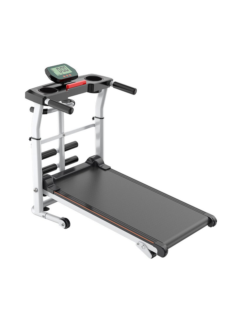 Fitness Equipment Mechanical Walking Machine Treadmill, 3-Level Incline, With Cup Holder, Foldable Treadmill, Suitable For Indoor, Home and Gym Use 115*55*110CM, Non Electrical