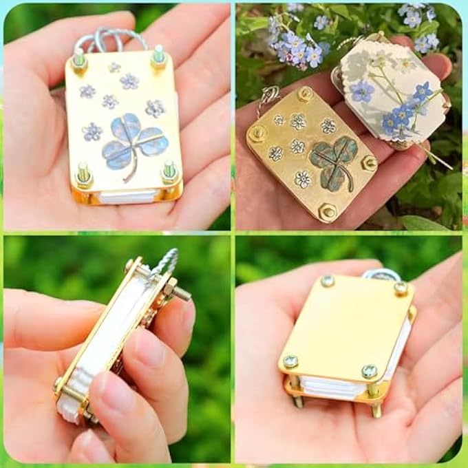 MICRO FLOWER PRESS, MINIATURE FLOWERS PRESS KIT, METAL FLOWERS PRESSING, MINI FLOWER PRESS FOR DIY ARTS & CRAFTS, PRESERVATION KIT FOR PRESSING PLANTS, IDEAL GIFT FOR ARTS AND CRAFTS LOVERS - Image 4