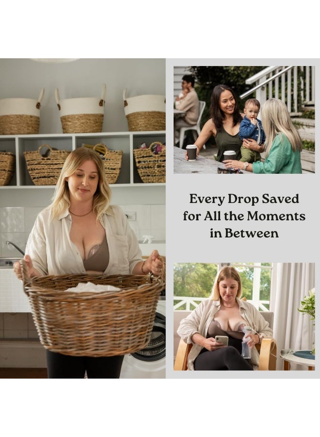 haakaa مضخة الثدي اليدوية القابلة للارتداء HAAKAA Shell (2x75 مل) – سيليكون طبي – مدمجة، محمولة وسرية – صمام مانع للتسرب (75 مل - 2 عبوة) - Image 5