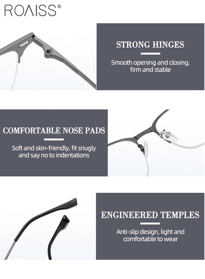 roaiss 3-in-1 Magnetic Polarized Clip-On Sunglasses Set, Blue Light Blocking Glasses with Magnetic Polarized Lens and Magnetic Night Vision Lens, Versatile Eyewear for Day and Night Use for Men and Women - Image 5