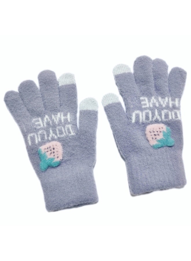 Mobile touch fingers wool winter gloves - Image 2