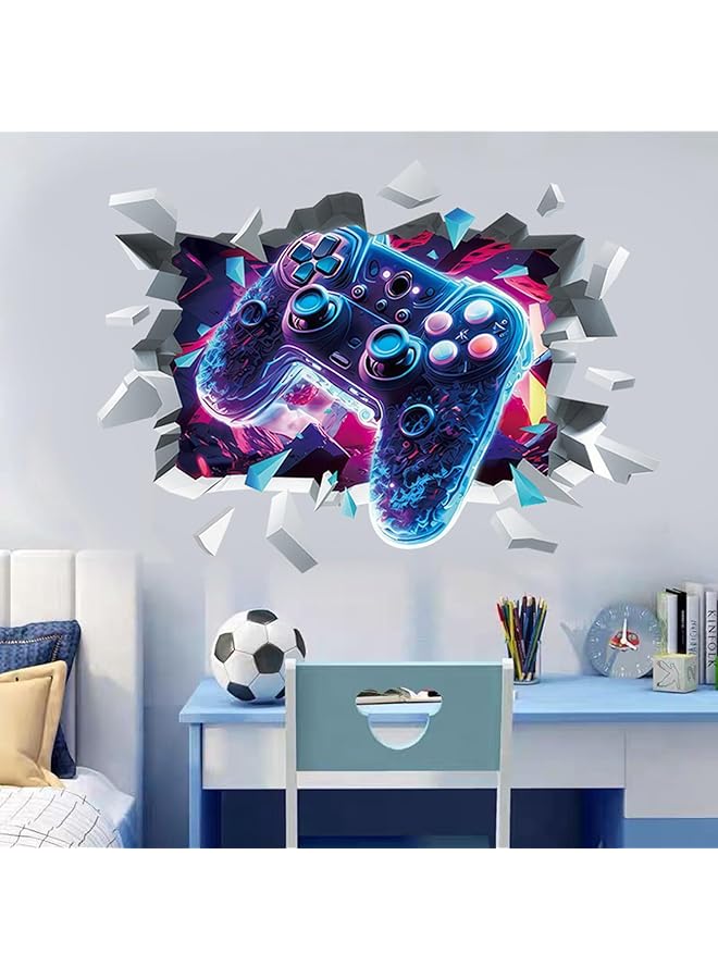 إيروريكس ملصقات حائط ثلاثية الأبعاد لغرف نوم الأولاد، ملصقات حائط فينيلية غير منتظمة باللون الأرجواني، لوحات حائط قابلة للفصل للمراهقين - Image 4