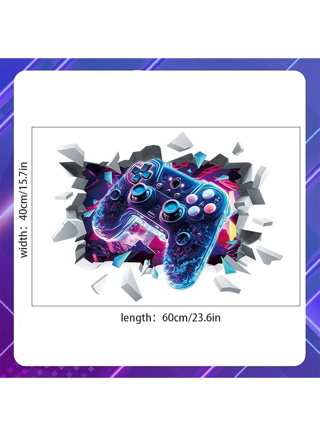 إيروريكس ملصقات حائط ثلاثية الأبعاد لغرف نوم الأولاد، ملصقات حائط فينيلية غير منتظمة باللون الأرجواني، لوحات حائط قابلة للفصل للمراهقين - Image 5